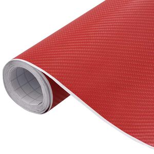 vidaXL automa&scaron;īnu plēve, 4D, sarkana, 100x150 cm