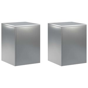 vidaXL Augu statīvs 2 pcs Sudraba 30 x 30 x 40 cm Nerūsējo&scaron;s tērauds