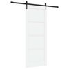 vidaXL Slīdo&scaron;ās durvis ORKDAL Balta un melna 83 x 202 cm