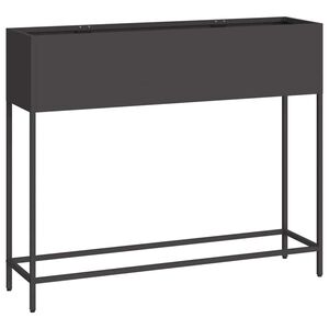 vidaXL Pacelts dārza stādītājs Melna 100 x 26 x 82 cm Tērauds