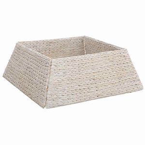 vidaXL Ziemassvētku koka apmale Balts 70 x 70 x 28 cm Ūdens hiacintes