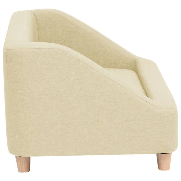 vidaXL suņu dīvāns, krēmkrāsas, 85x50x39 cm, lins