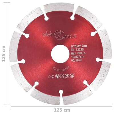 vidaXL dimanta griešanas diski, 2 gab., tērauds, 125 mm