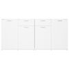 vidaXL kumode, balta, 160x36x75 cm, inženierijas koks