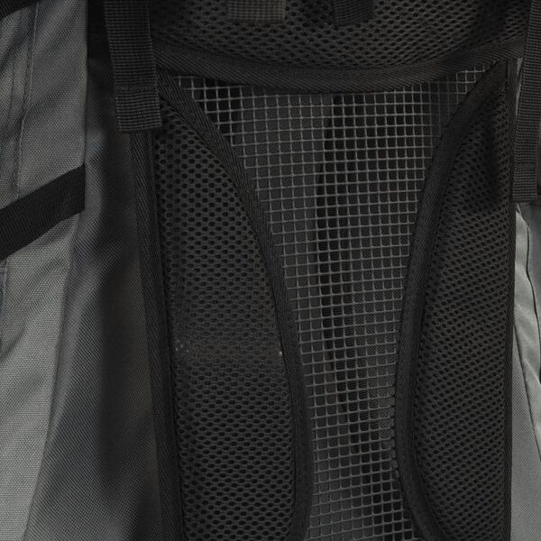 vidaXL pārgājienu mugursoma, pelēka, 80 l, Oksfordas audums