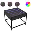 vidaXL kafijas galdiņ&scaron; ar LED, melns, 50x50x41 cm