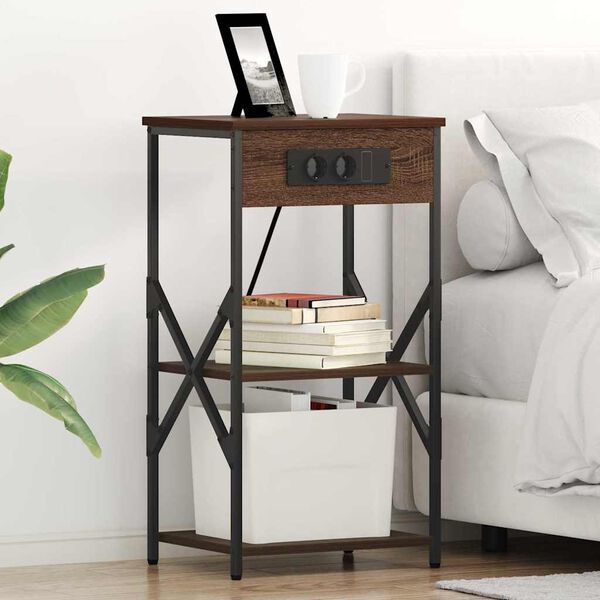 vidaXL Nakts skapītis Brūns ozols 41 x 31 x 76 cm Inženierijas koks