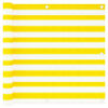 vidaXL balkona aizslietnis, 90x300 cm, dzeltens un balts HDPE