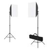 vidaXL fotostudijas komplekts – gaismas izkliedētāji, foni, reflektori