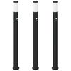 vidaXL stabveida gaismekļi ar sensoru, 3 gab., 110 cm, nerūsējo&scaron;ais tērauds, IP44