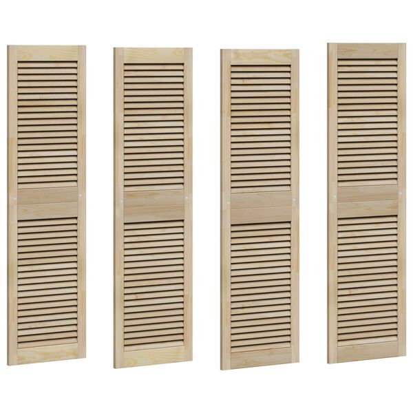 vidaXL Kabeļa Durvis ar durvīm 4 pcs Dabiska 140.5 x 2 x 59.5 cm