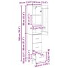 vidaXL Augstais skapītis ar atvilktni Vecs koks 34,5 x 34 x 180 cm