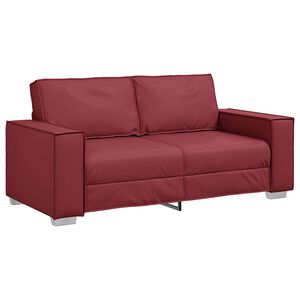 vidaXL Divvietīgs dīvāns Vīna sarkans 180 cm Mākslīgā āda
