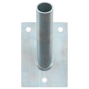 vidaXL Karoga Pole Turētājs Sudraba 10,5 x 7,5 x 2,5 cm Tērauds