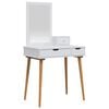 vidaXL Tualetes galda komplekts FAUSKE 3 pcs Balts 76 x 50 x 143 cm