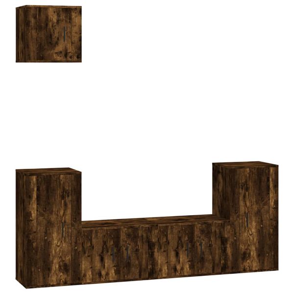 vidaXL 5-daļīgs TV skapī&scaron;u komplekts, ozola krāsa, inženierijas koks