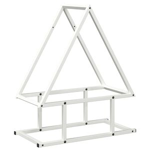 vidaXL malkas plaukts, balta, 50x25x60 cm, auksti velmēts tērauds