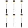 vidaXL Āra saules gaismas ar zemes tapas 6 pcs Silti balts 29,5 cm