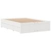 vidaXL gulta bez matrača, ar atvilktnēm, 140x190 cm, priedes masīvkoks