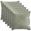 vidaXL Spilvenu pārvalks 6 pcs HOUTEN Zaļa 40 x 40 cm &Scaron;enila audums