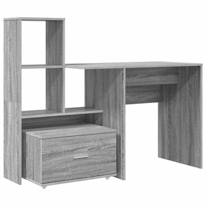 vidaXL Galds Pelēks Sonoma Inženierijas koks 131,5 x 50 x 106,5 cm