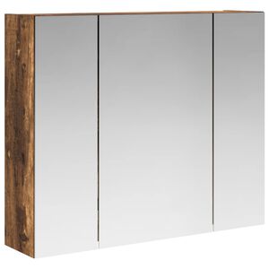 vidaXL Vannas istabas spoguļu skapis Dūmaka ozols 60 x 14,5 x 50 cm