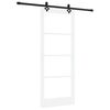 vidaXL Slīdo&scaron;ās durvis ORKDAL Balts un melns 83 x 202 cm