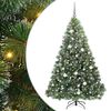 vidaXL Mākslīgā Ziemassvētku eglīte su 300 LED Zaļa 180 cm PE un PVC