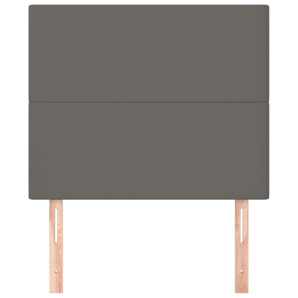 vidaXL galvgalis, pelēks, 100x5x118/128 cm, mākslīgā āda