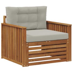 vidaXL Āra dīvāns Cieta akācijas koks un poliesters