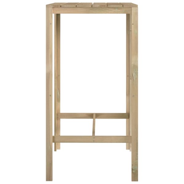 vidaXL bāra galds, 60x60x110 cm, impregnēts priedes koks