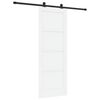 vidaXL Slīdo&scaron;ās durvis 78 x 211 cm Inženierijas koks Balta un melna