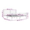 vidaXL gultas rāmis, balts, priedes masīvkoks, 180x200 cm, divvietīgs