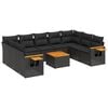 vidaXL Patio Sofa Set 7-vietīgs Black