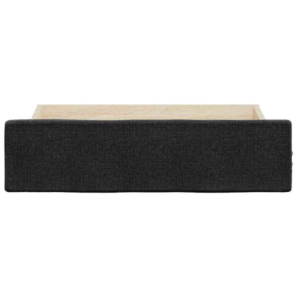 vidaXL gultas atvilktnes, 2 gab., melnas, inženierijas koks un audums