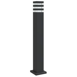 vidaXL āra grīdas lampa, melns, 80 cm, alumīnijs