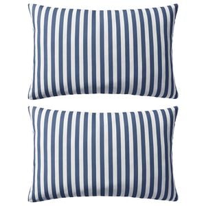 vidaXL dārza mēbeļu spilveni, 2 gab., 60x40 cm, svītraini, tum&scaron;i zili