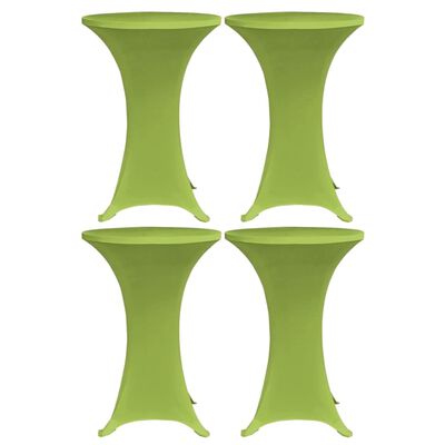 vidaXL galdu pārvalki, 4 gab., 80 cm, zaļš elastīgs audums