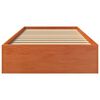 vidaXL gulta bez matrača, vaska brūna, 100x200 cm, priedes masīvkoks