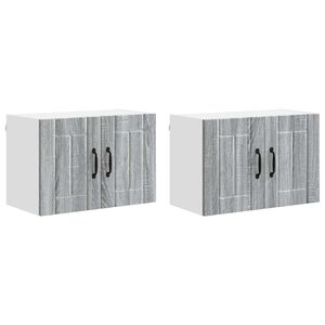 vidaXL Sienas skapis LUCCA 2 pcs Pelēks Sonoma ozols 60 x 31 x 40 cm
