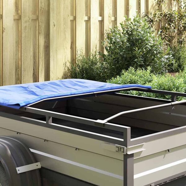 vidaXL Tarpaulīna kron&scaron;teins piekabēm 3 pcs Sudraba 100-145 cm