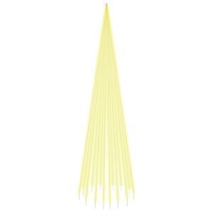 vidaXL Ziemassvētku egle karoga mastam, 1134 silti baltas LED, 800 cm