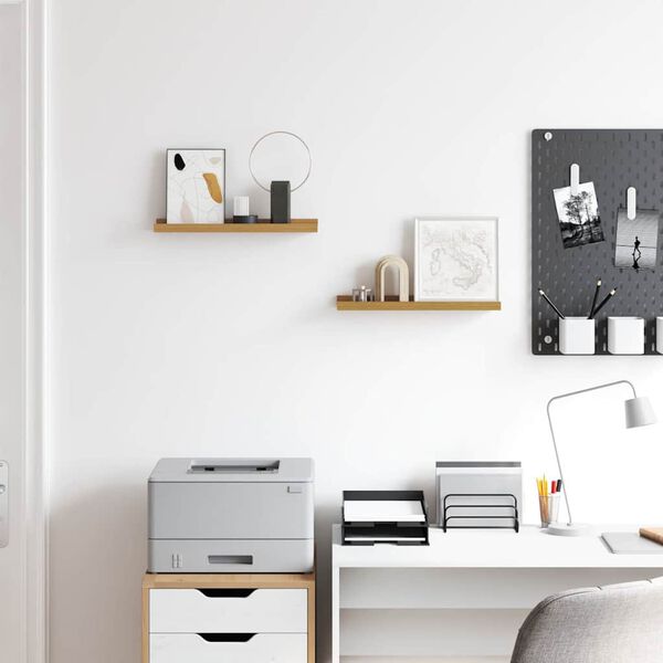 vidaXL Sienas plaukts 2 pcs Bē&scaron;a 40 x 9 x 3 cm Inženierijas koks