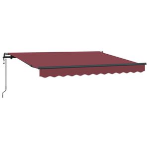 vidaXL Izvelkams jumtiņ&scaron; Burgundija 250 x 200 cm audums