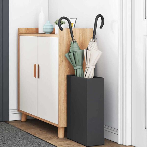 vidaXL Lietussarga statīvs Melna 28 x 12 x 41 cm Tērauds