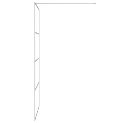 vidaXL dušas siena, 100x195 cm, caurspīdīgs ESG stikls, sudrabaina