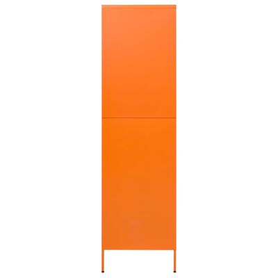 vidaXL skapis, 90x50x180 cm, tērauds, oranžs