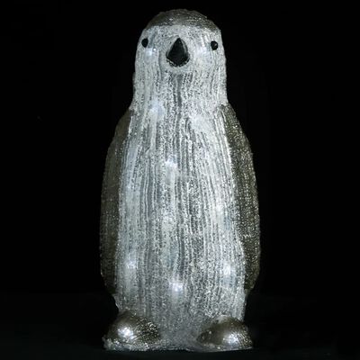vidaXL LED Ziemassvētku pingvīna figūra, akrils, 30 cm