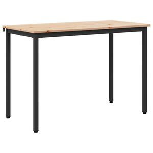 vidaXL Ēdamgalds Dabiska 110 x 55 x 75 cm Ciets priedes koks