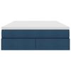 vidaXL Gulta ar uzglabā&scaron;anas vietu un matraci Zila 140 x 200 cm